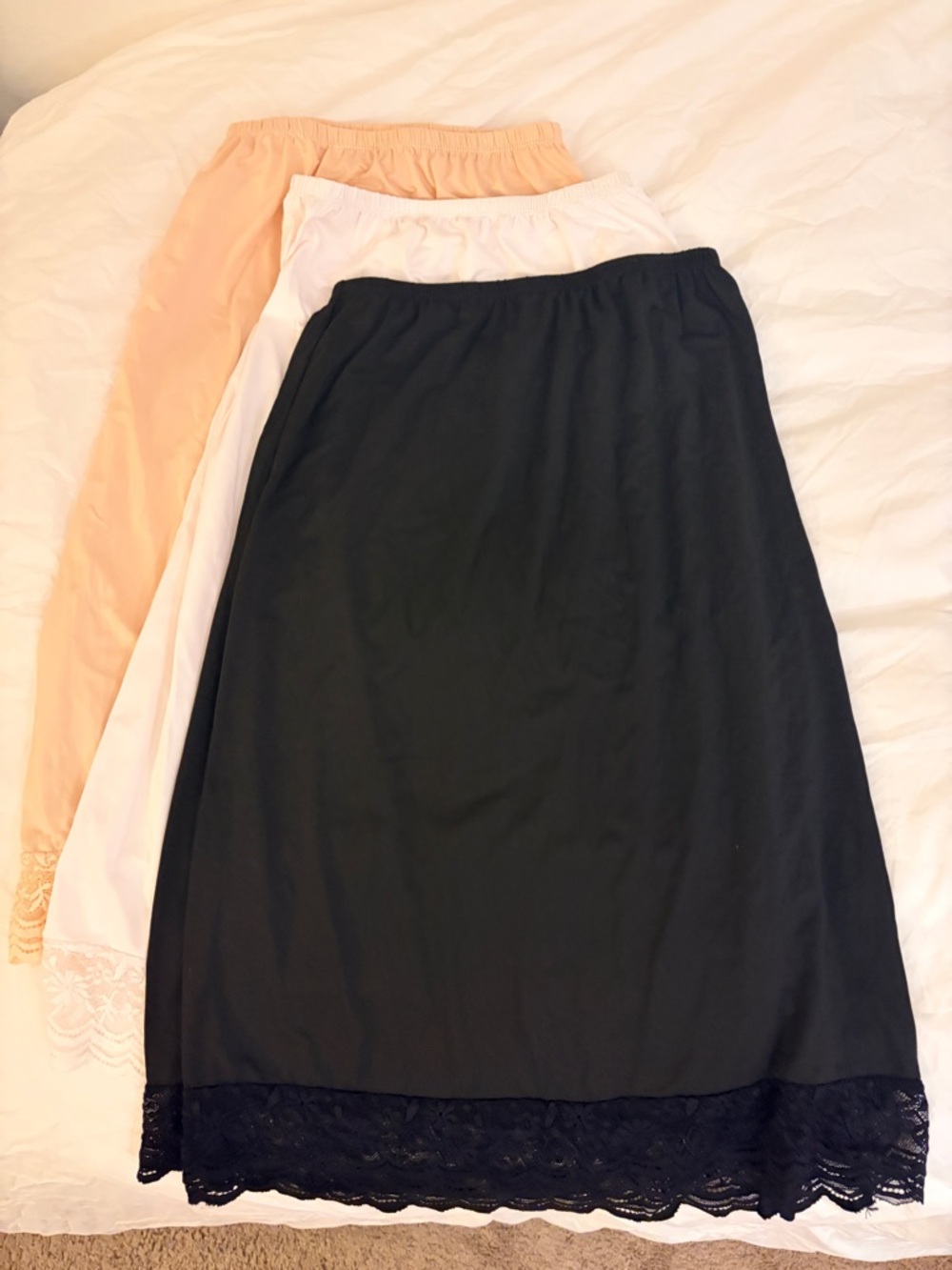Women's Half Slip Skirt with Lace Hem